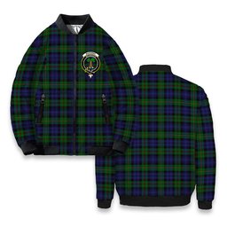 ScotsTee Shop Scottish MacEwen Clans Originaux Crest Tartan Bomber Puffer Jacket