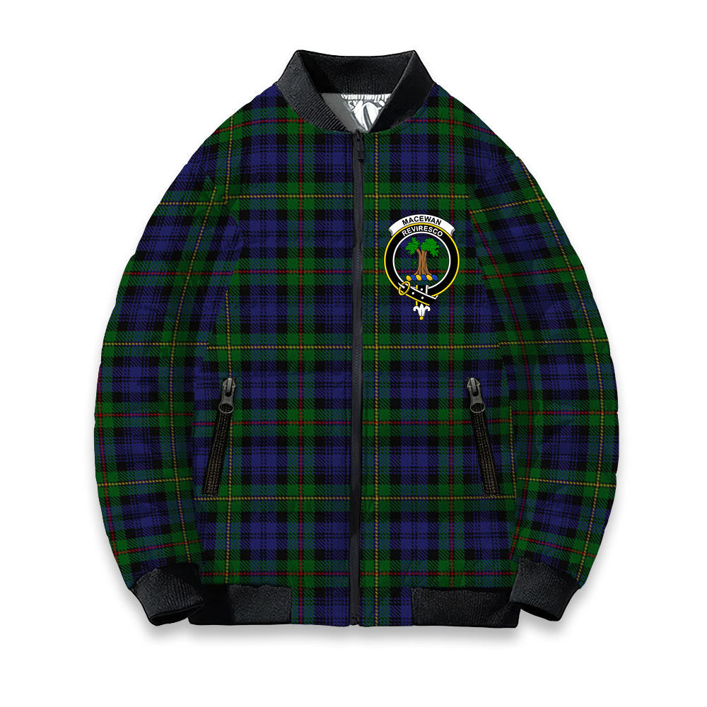 ScotsTee Shop Scottish MacEwen Clans Originaux Crest Tartan Bomber Puffer Jacket