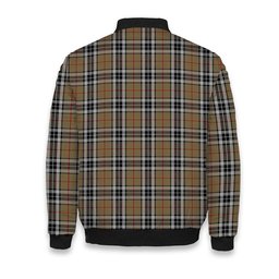 ScotsTee Shop Scottish Thompson Camel Crest Tartan Bomber Puffer Jacket