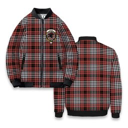 ScotsTee Shop Scottish Little of Morton Rigg Ancient Crest Tartan Bomber Puffer Jacket