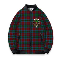 ScotsTee Shop Scottish Christie, Keith & Family Crest Tartan Bomber Puffer Jacket