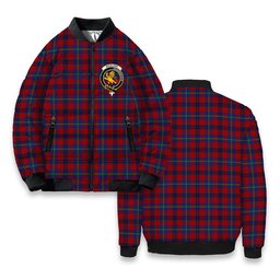 ScotsTee Shop Scottish Nicolson of Tiree & Coll Crest Tartan Bomber Puffer Jacket