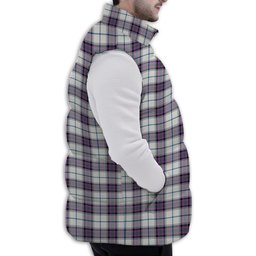 ScotsTee Shop Scottish Alexander of Menstry Dress Ancient Premium Tartan Puffer Vest Winter White Duck Down Vest Sleeveless
