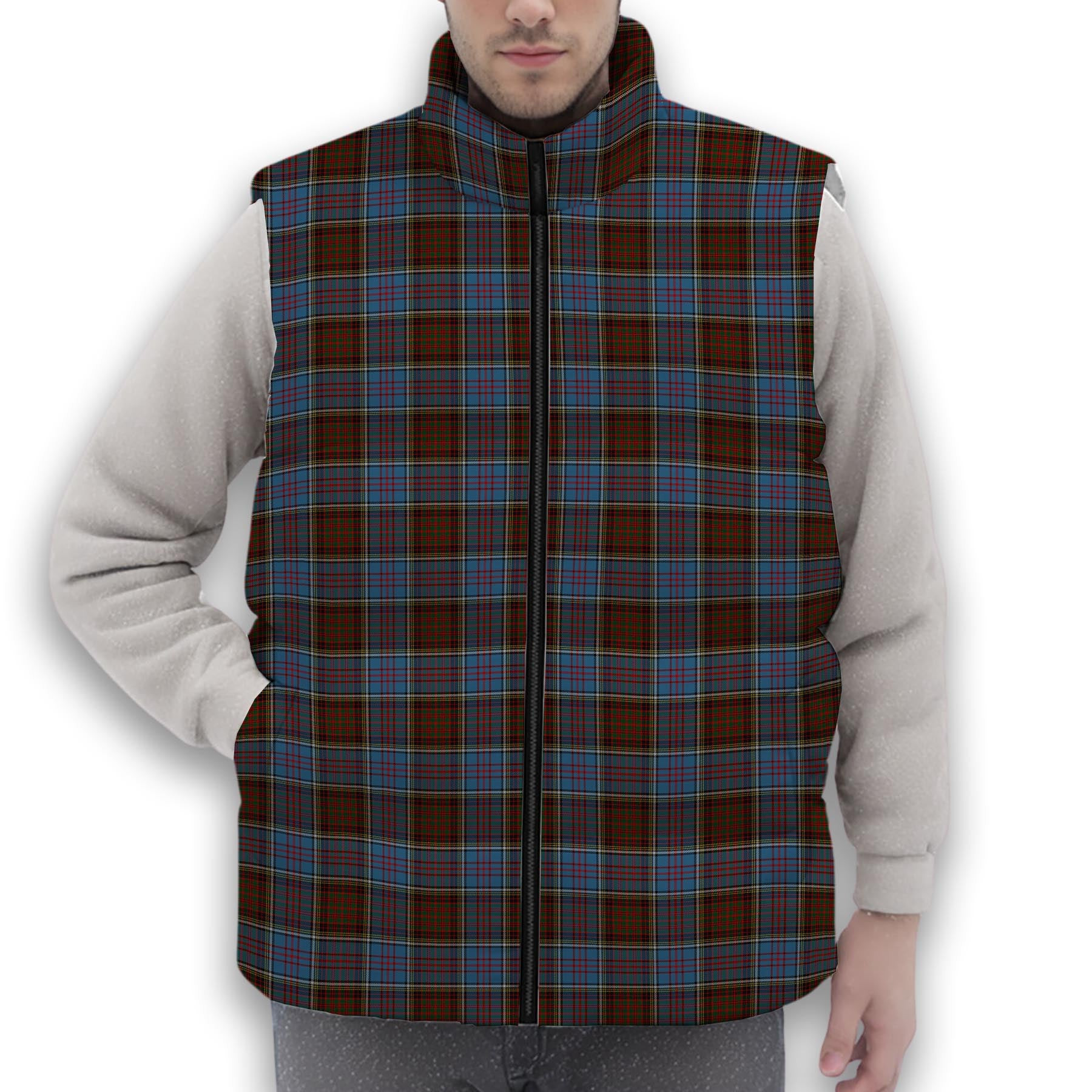 ScotsTee Shop Scottish Anderson MacGregor Hastie 3 Premium Tartan Puffer Vest Winter White Duck Down Vest Sleeveless