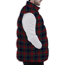 ScotsTee Shop Scottish Allison Red Premium Tartan Puffer Vest Winter White Duck Down Vest Sleeveless