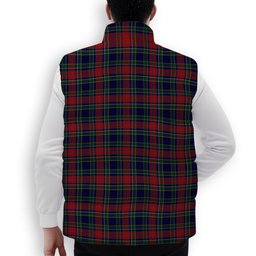 ScotsTee Shop Scottish Allison Red Premium Tartan Puffer Vest Winter White Duck Down Vest Sleeveless
