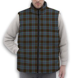 ScotsTee Shop Scottish Anderson Premium Tartan Puffer Vest Winter White Duck Down Vest Sleeveless