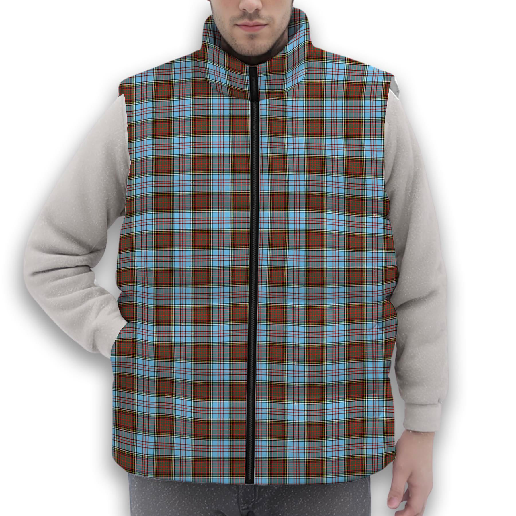 ScotsTee Shop Scottish Anderson Ancient Premium Tartan Puffer Vest Winter White Duck Down Vest Sleeveless