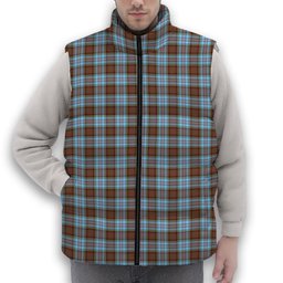 ScotsTee Shop Scottish Anderson Ancient Premium Tartan Puffer Vest Winter White Duck Down Vest Sleeveless