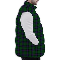 ScotsTee Shop Scottish Armstrong Premium Tartan Puffer Vest Winter White Duck Down Vest Sleeveless