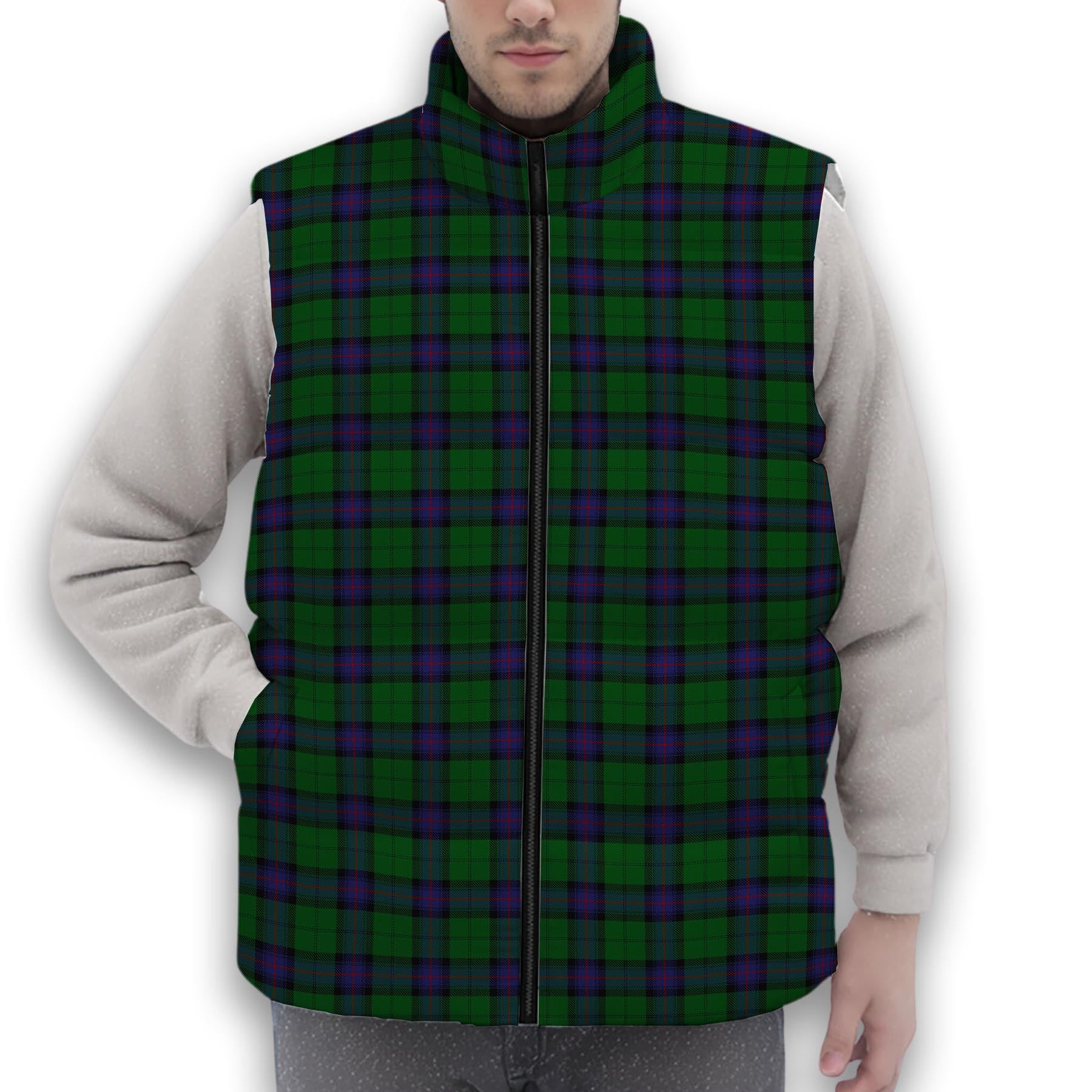 ScotsTee Shop Scottish Armstrong Premium Tartan Puffer Vest Winter White Duck Down Vest Sleeveless
