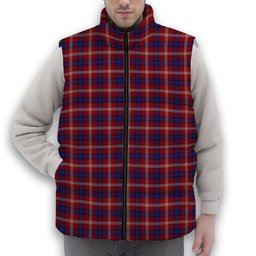 ScotsTee Shop Scottish Ainslie Premium Tartan Puffer Vest Winter White Duck Down Vest Sleeveless