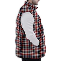 ScotsTee Shop Scottish Bell Border (Bell Southern Bell) Modern Premium Tartan Puffer Vest Winter White Duck Down Vest Sleeveless