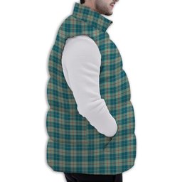 ScotsTee Shop Scottish Barclay Hunting #2 Ancient Clan Premium Tartan Puffer Vest Winter White Duck Down Vest Sleeveless