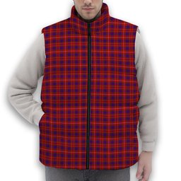 ScotsTee Shop Scottish Bruce William Premium Tartan Puffer Vest Winter White Duck Down Vest Sleeveless