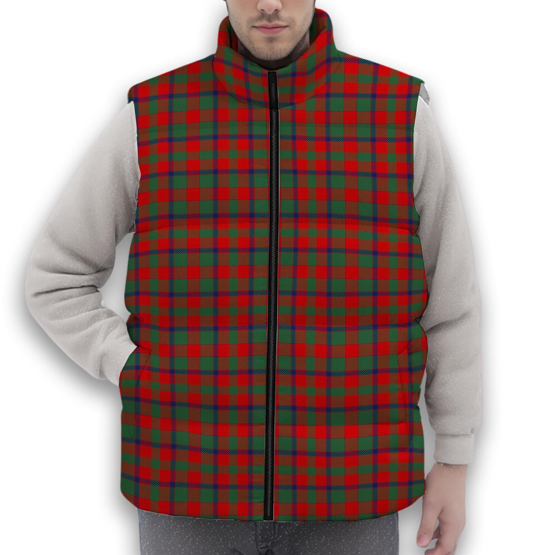 ScotsTee Shop Scottish Bruce Old Modern Premium Tartan Puffer Vest Winter White Duck Down Vest Sleeveless