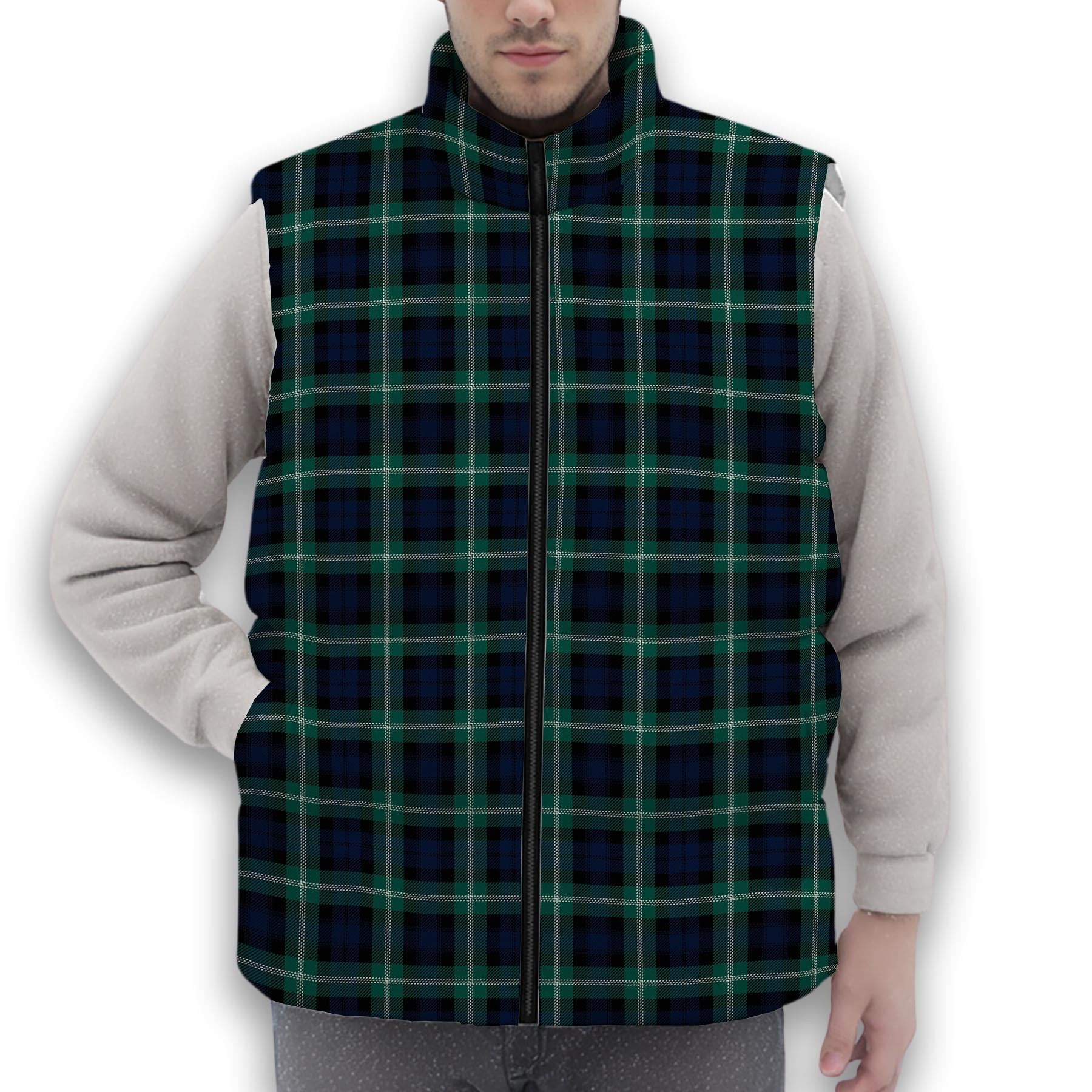 ScotsTee Shop Scottish Baillie of Polkemmet Modern Premium Tartan Puffer Vest Winter White Duck Down Vest Sleeveless