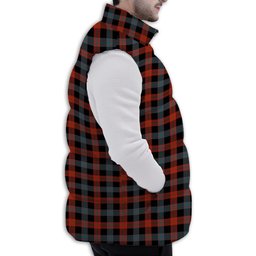ScotsTee Shop Scottish Broun Ancient Premium Tartan Puffer Vest Winter White Duck Down Vest Sleeveless