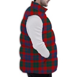 ScotsTee Shop Scottish Black Watch Pipe Band Modern Premium Tartan Puffer Vest Winter White Duck Down Vest Sleeveless
