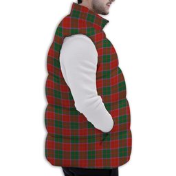 ScotsTee Shop Scottish Bruce New Ancient Premium Tartan Puffer Vest Winter White Duck Down Vest Sleeveless