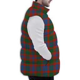 ScotsTee Shop Scottish Black Watch Pipe Band Ancient Premium Tartan Puffer Vest Winter White Duck Down Vest Sleeveless