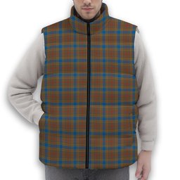 ScotsTee Shop Scottish Balfour Ancient Premium Tartan Puffer Vest Winter White Duck Down Vest Sleeveless