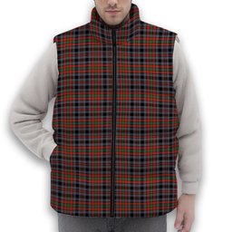 ScotsTee Shop Scottish Borthwick Ancient Premium Tartan Puffer Vest Winter White Duck Down Vest Sleeveless