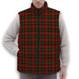 ScotsTee Shop Scottish Boyd Premium Tartan Puffer Vest Winter White Duck Down Vest Sleeveless