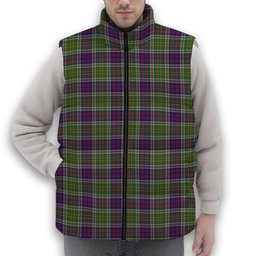 ScotsTee Shop Scottish Bowie Modern Premium Tartan Puffer Vest Winter White Duck Down Vest Sleeveless