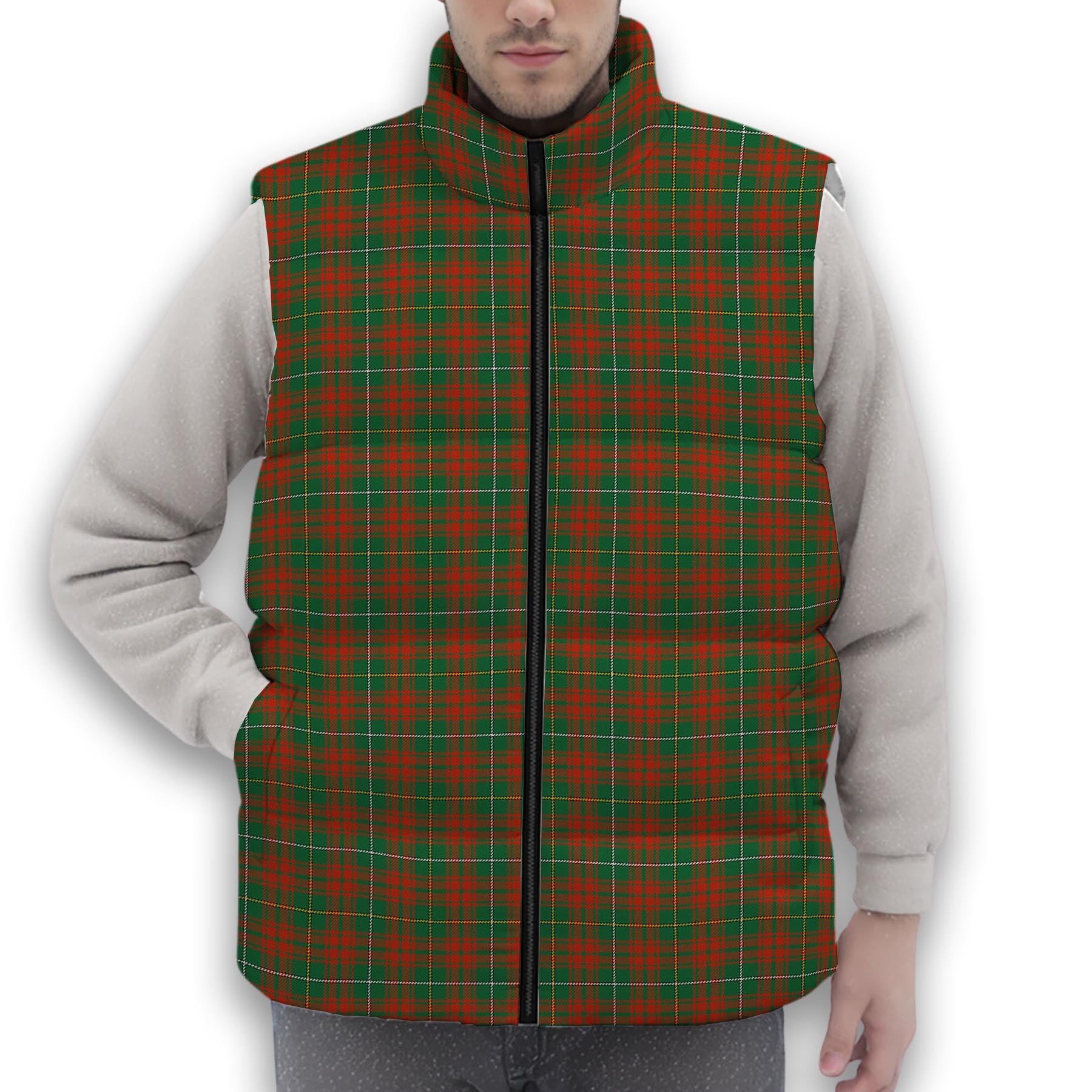 ScotsTee Shop Scottish Bruce Hunting Ancient Premium Tartan Puffer Vest Winter White Duck Down Vest Sleeveless