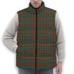 ScotsTee Shop Scottish Beattie (Beatty) Ancient Premium Tartan Puffer Vest Winter White Duck Down Vest Sleeveless