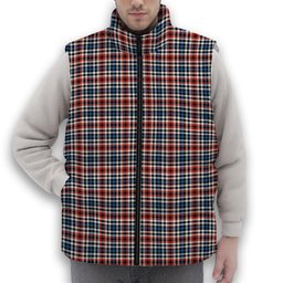 ScotsTee Shop Scottish Bell Border (Bell Southern Bell) Ancient Premium Tartan Puffer Vest Winter White Duck Down Vest Sleeveless