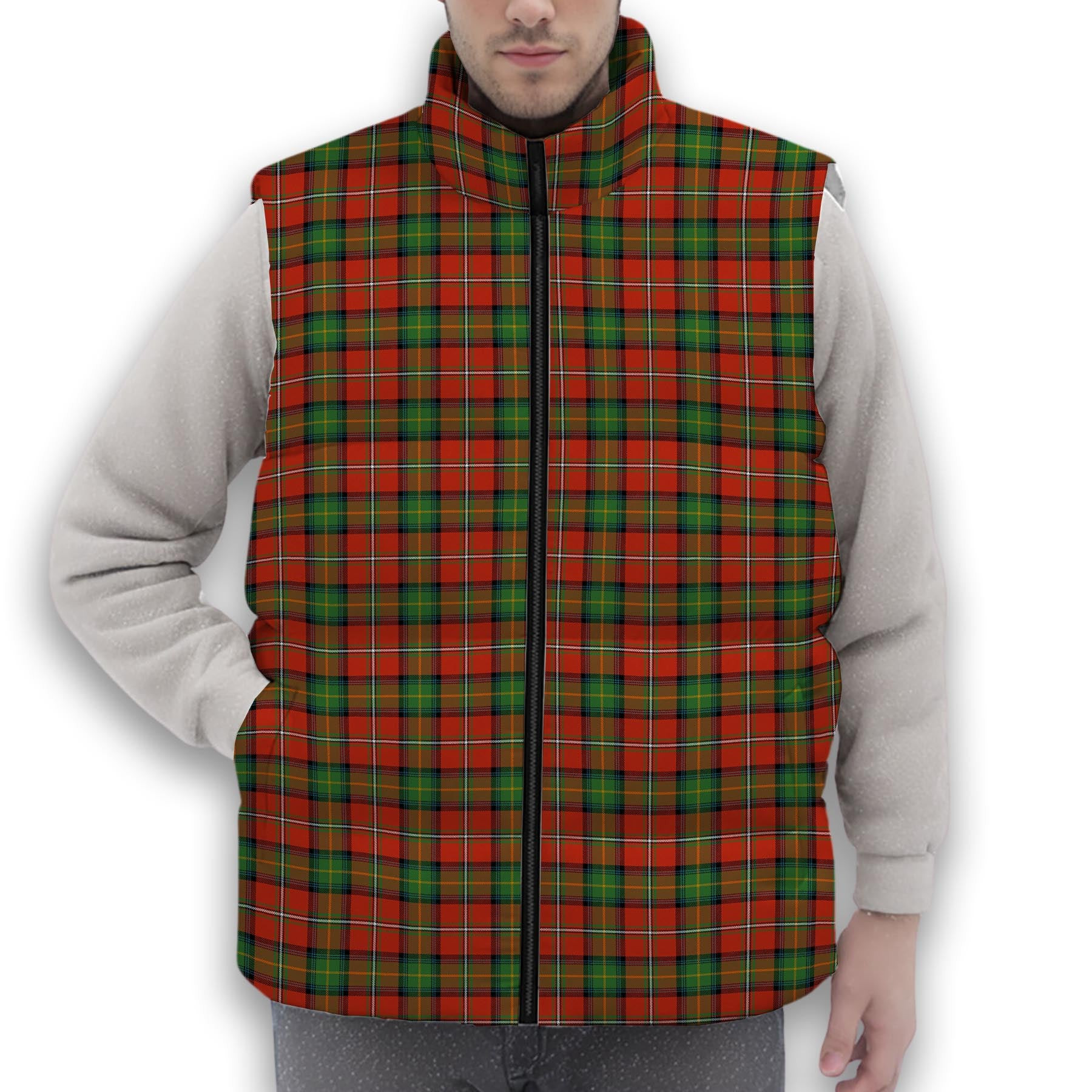 ScotsTee Shop Scottish Boyd Ancient Premium Tartan Puffer Vest Winter White Duck Down Vest Sleeveless