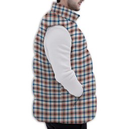 ScotsTee Shop Scottish Boswell Dress Ancient Premium Tartan Puffer Vest Winter White Duck Down Vest Sleeveless