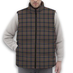 ScotsTee Shop Scottish Balfour Premium Tartan Puffer Vest Winter White Duck Down Vest Sleeveless