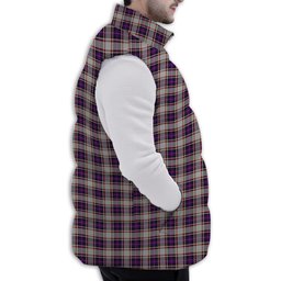 ScotsTee Shop Scottish Bruce of Kinnaird Dress (Dance) Premium Tartan Puffer Vest Winter White Duck Down Vest Sleeveless