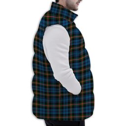 ScotsTee Shop Scottish Blanton Dress Premium Tartan Puffer Vest Winter White Duck Down Vest Sleeveless
