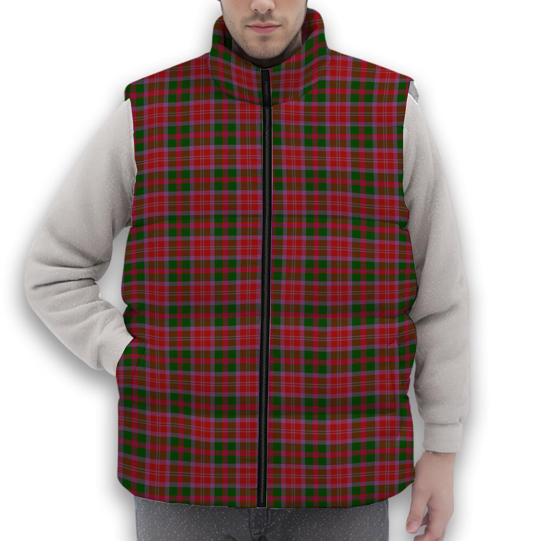 ScotsTee Shop Scottish Blackford Premium Tartan Puffer Vest Winter White Duck Down Vest Sleeveless