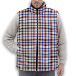 ScotsTee Shop Scottish Boswell Dress Modern Premium Tartan Puffer Vest Winter White Duck Down Vest Sleeveless