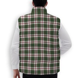 ScotsTee Shop Scottish Crawford Arisaid Dance Modern Premium Tartan Puffer Vest Winter White Duck Down Vest Sleeveless