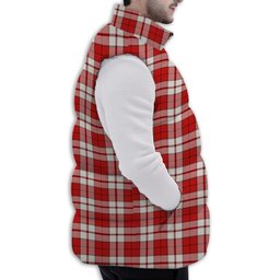 ScotsTee Shop Scottish Cameron Hose Modern Premium Tartan Puffer Vest Winter White Duck Down Vest Sleeveless