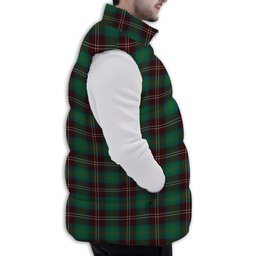 ScotsTee Shop Scottish Chisholm Hunting Ancient Premium Tartan Puffer Vest Winter White Duck Down Vest Sleeveless