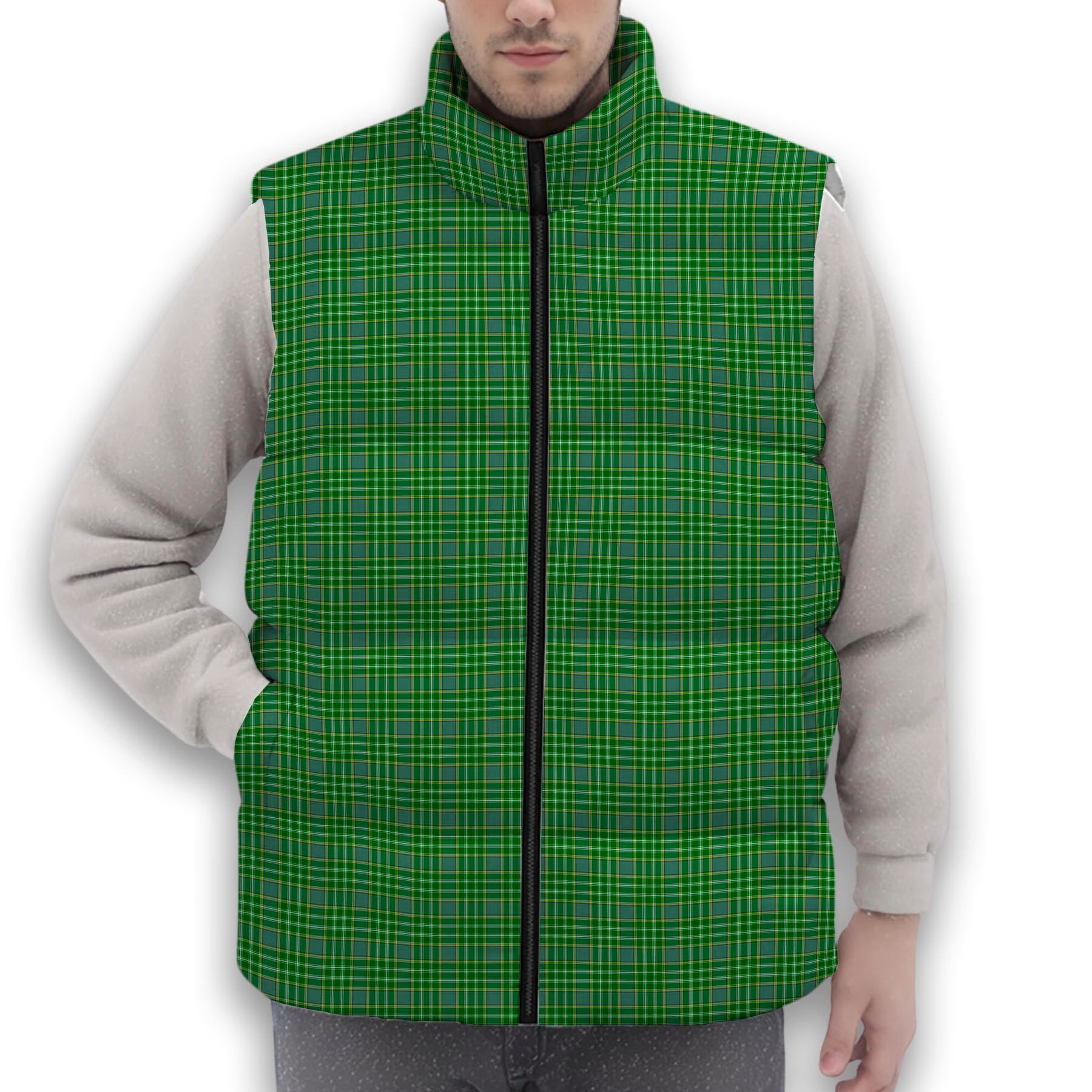 ScotsTee Shop Scottish Currie Premium Tartan Puffer Vest Winter White Duck Down Vest Sleeveless