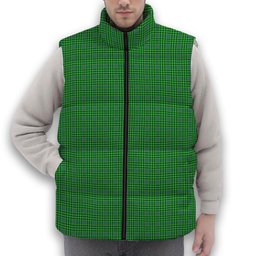 ScotsTee Shop Scottish Currie Premium Tartan Puffer Vest Winter White Duck Down Vest Sleeveless