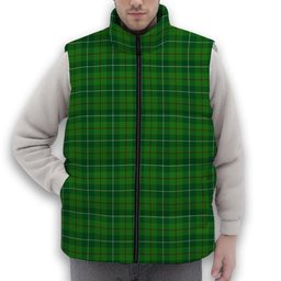 ScotsTee Shop Scottish Clephan Premium Tartan Puffer Vest Winter White Duck Down Vest Sleeveless