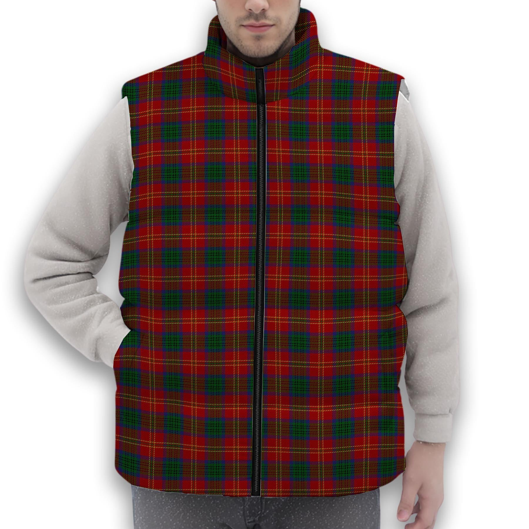 ScotsTee Shop Scottish Connolly Dress Premium Tartan Puffer Vest Winter White Duck Down Vest Sleeveless