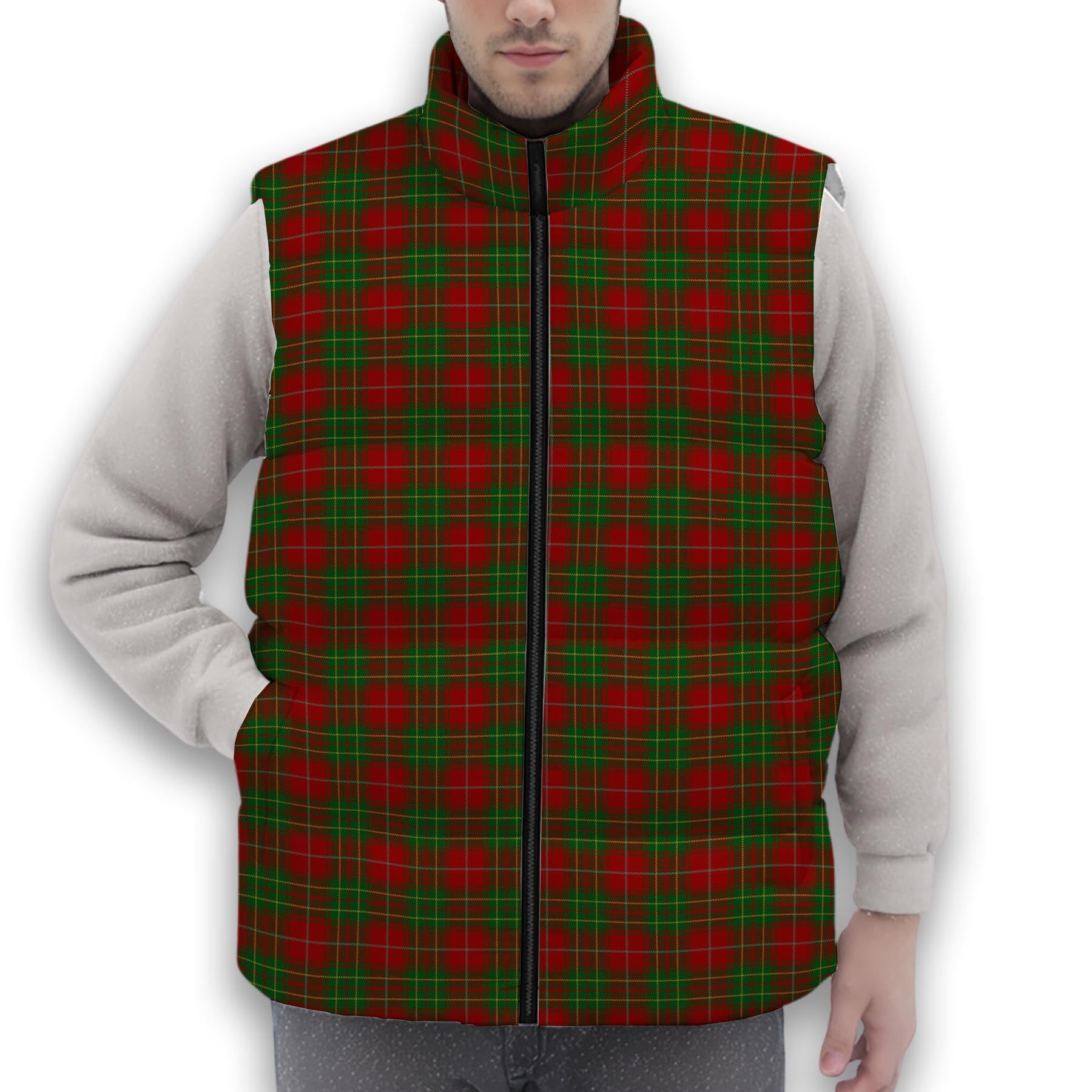 ScotsTee Shop Scottish Burnett Premium Tartan Puffer Vest Winter White Duck Down Vest Sleeveless
