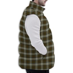 ScotsTee Shop Scottish Burns Battalion Premium Tartan Puffer Vest Winter White Duck Down Vest Sleeveless