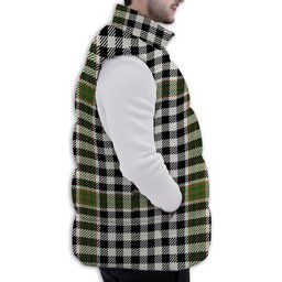 ScotsTee Shop Scottish Burns Check Ancient Premium Tartan Puffer Vest Winter White Duck Down Vest Sleeveless