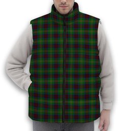 ScotsTee Shop Scottish Connolly Hunting Premium Tartan Puffer Vest Winter White Duck Down Vest Sleeveless